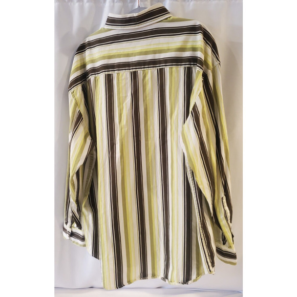 Geoffrey Beene Men's Size‎ XL Striped Long Sleeve Button Up Shirt Multicolor - Picture 6 of 13